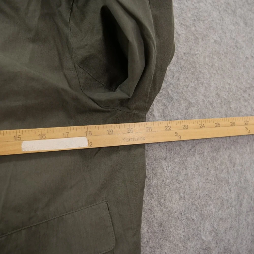 Jacob Holston Jacket Mens Medium Green Full Zip Bomber Pockets Long Sleeve